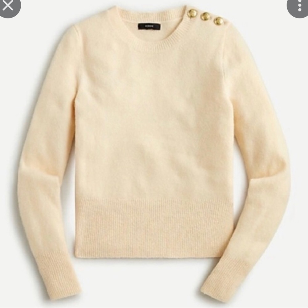 J Crew Gold Button Sweater - Size Medium